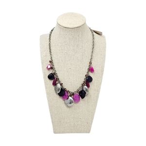 Semi-Precious by Relativity Women's NWT Silver Tone Purple Necklace